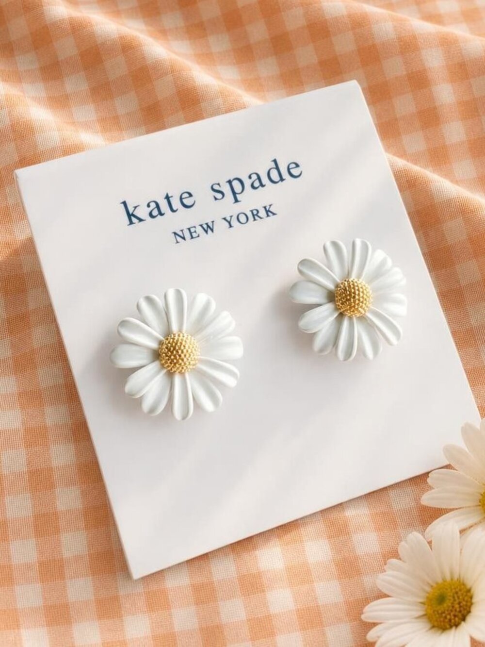Kate Spade Into The Bloom Daisy Stud Earrings